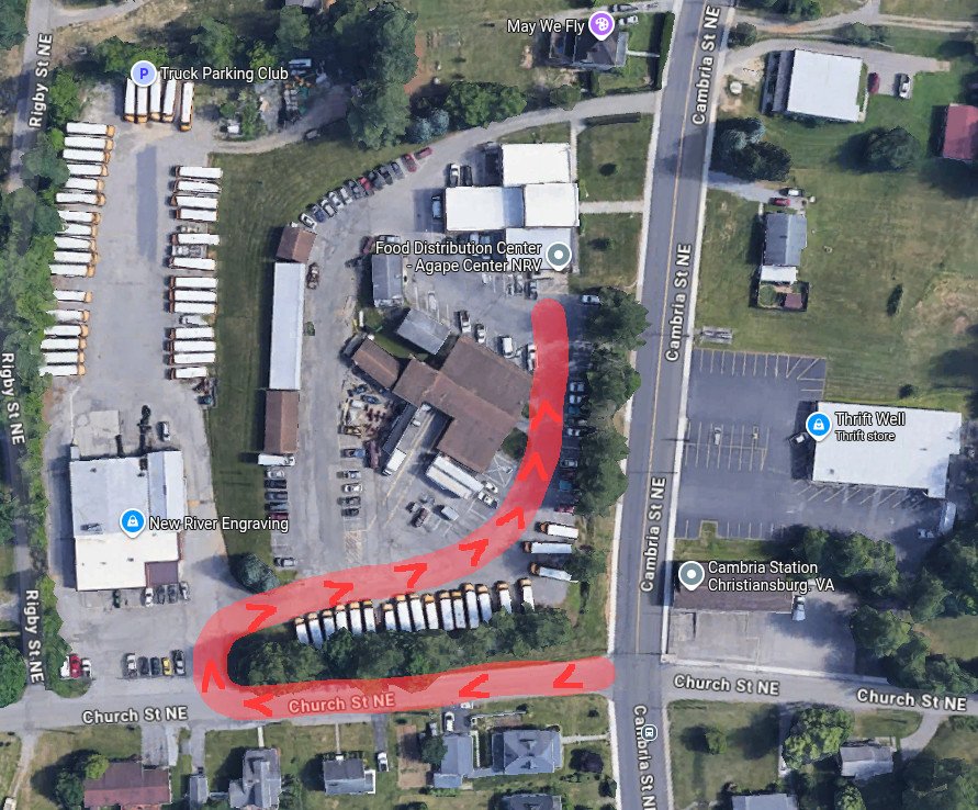 Map for Agape Center NRV<br />
